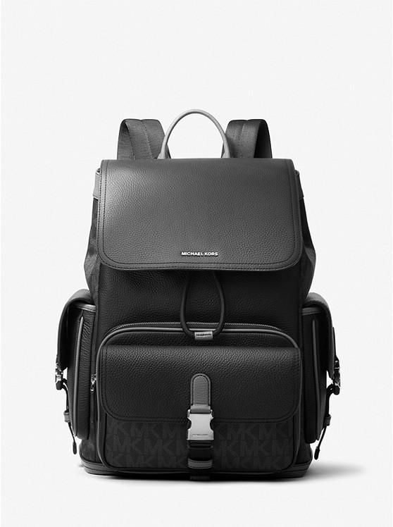 Hudson Logo and Leather Backpack商品第1张图片规格展示