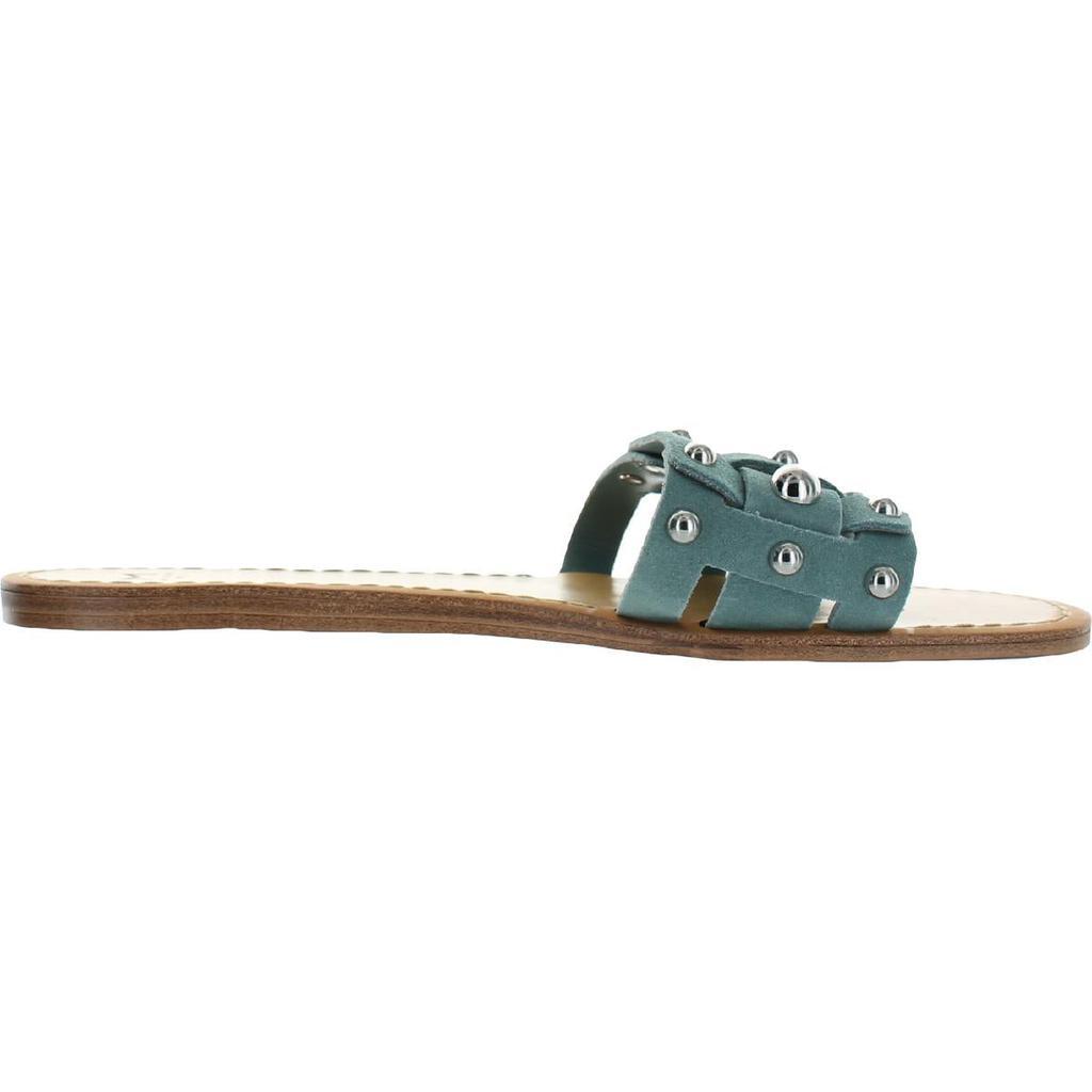 商品Marc Fisher|Marc Fisher LTD Womens Pacca Leather Studded Slide Sandals,价格¥116-¥472,第6张图片详细描述
