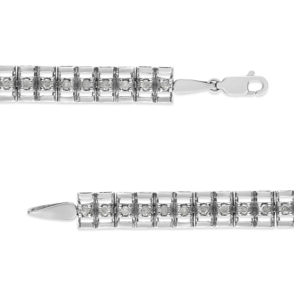 商品Haus of Brilliance|.925 Sterling Silver Diamond Double-Link 7" Tennis Bracelet,价格¥2957,第4张图片详细描述