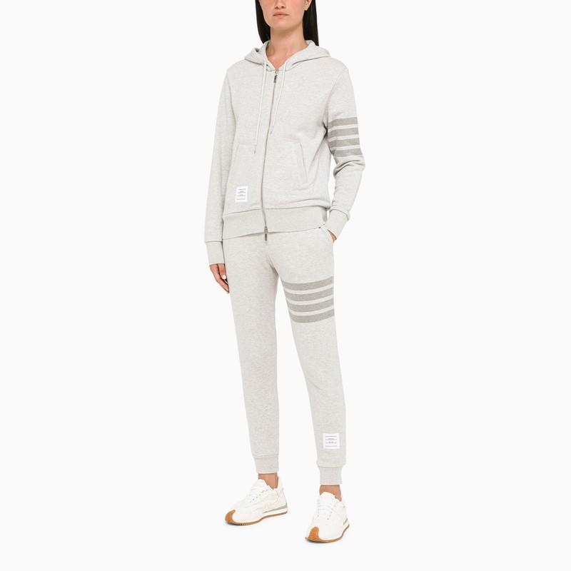 商品Thom Browne|Light grey 4-Bar zipped hoodie,价格¥7401,第4张图片详细描述
