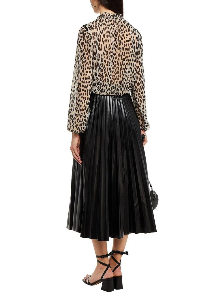 商品Maje|Lip gathered leopard-print chiffon blouse,价格¥552,第3张图片详细描述