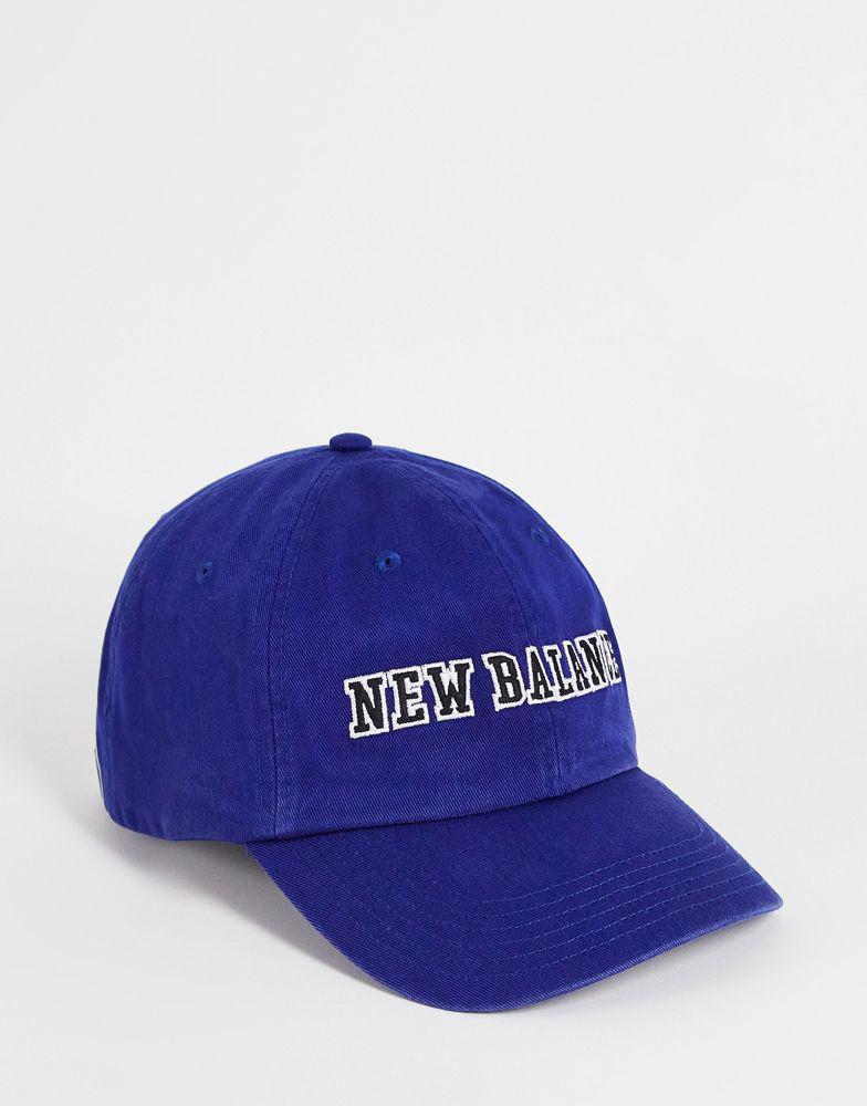 商品New Balance|New Balance collegiate logo baseball cap in navy,价格¥166,第1张图片