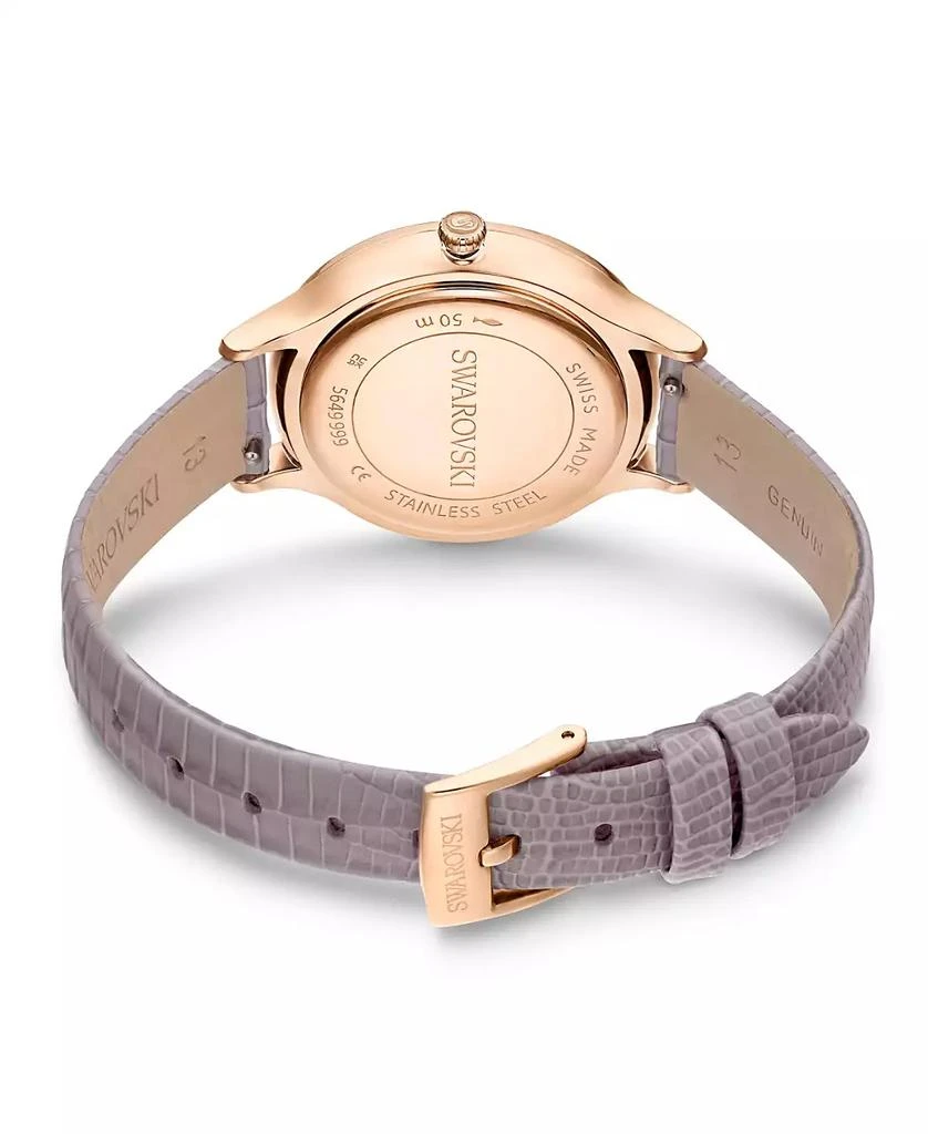 商品Swarovski|Women's Analog Swiss Made Octea Nova Gray Leather Strap Watch, 33mm,价格¥1890,第3张图片详细描述