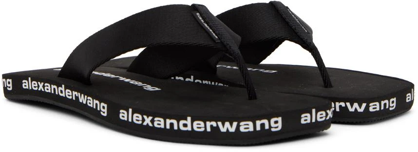 商品Alexander Wang|Black AW Flip Flop Sandals,价格¥982,第4张图片详细描述