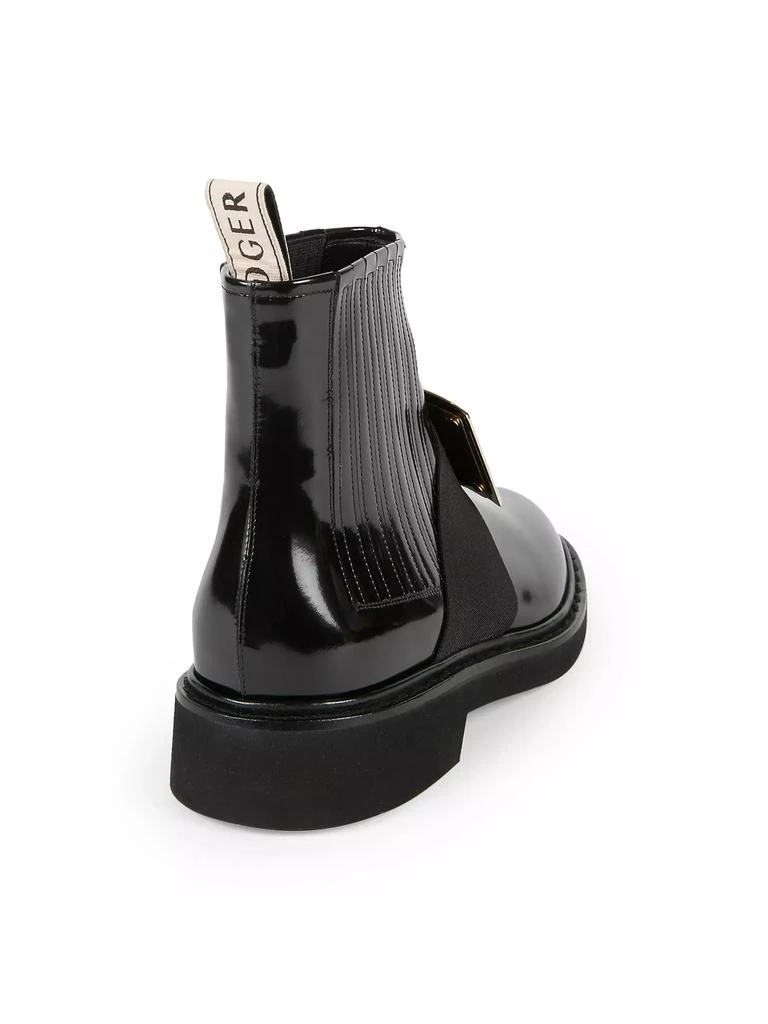 商品Roger Vivier|Viv Rangers Patent Leather Chelsea Boots,价格¥10914,第3张图片详细描述