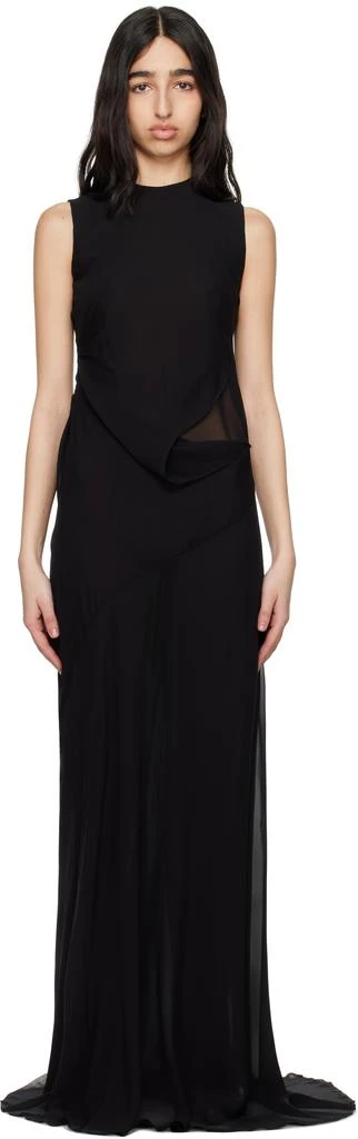 商品ANN DEMEULEMEESTER|黑色 Leah Long Asymmetric 连衣裙,价格¥8724,第1张图片
