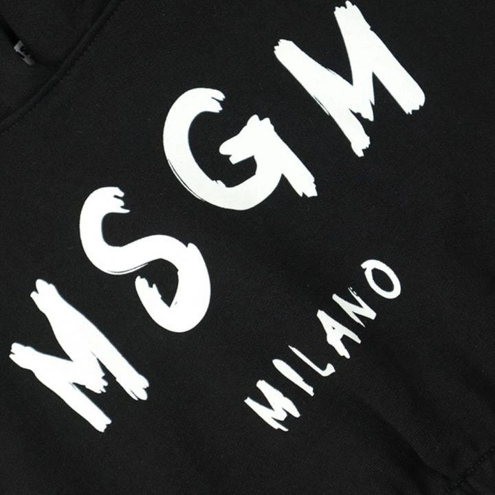 商品MSGM|Black Sleeveless Cropped Hoodie,价格¥228,第2张图片详细描述