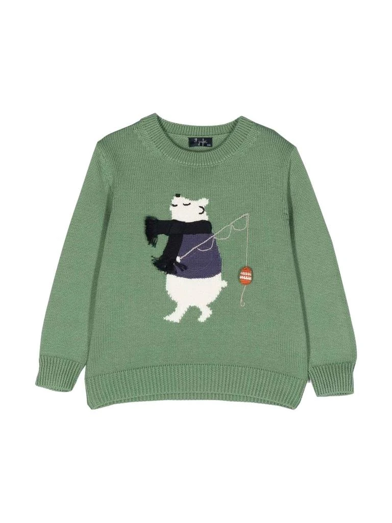 商品IL GUFO|Il Gufo Green Sweater Baby Unisex Kids,价格¥1589,第1张图片