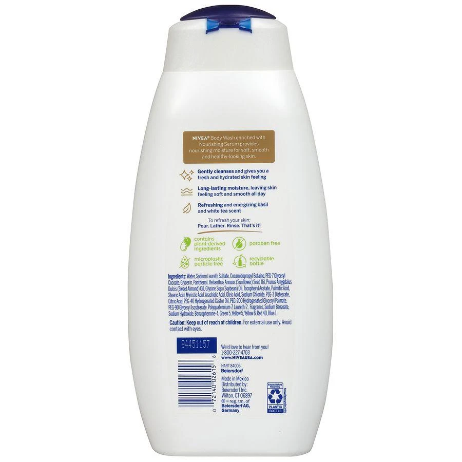 商品Nivea|Refreshing Body Wash with Nourishing Serum Basil and White Tea,价格¥45,第2张图片详细描述