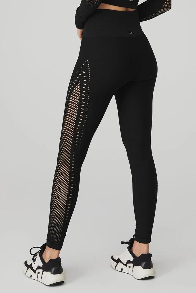 商品Alo|Seamless High-Waist 7/8 Open Air Legging - Black,价格¥886,第2张图片详细描述