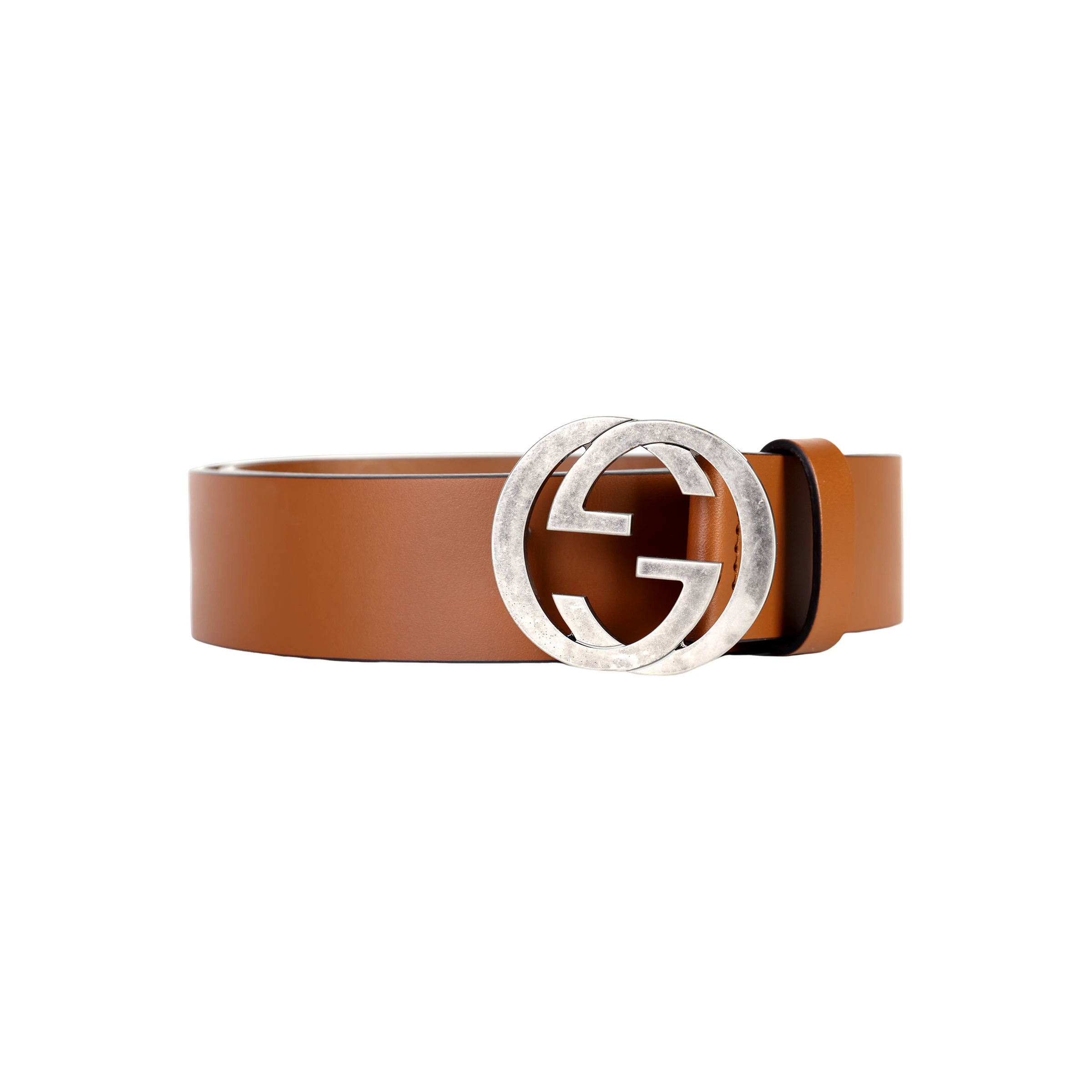 商品[国内直发] Gucci|古驰 时尚经典潮流平滑扣 皮带 男款 棕色 宽3.5cm,价格¥1661,第1张图片