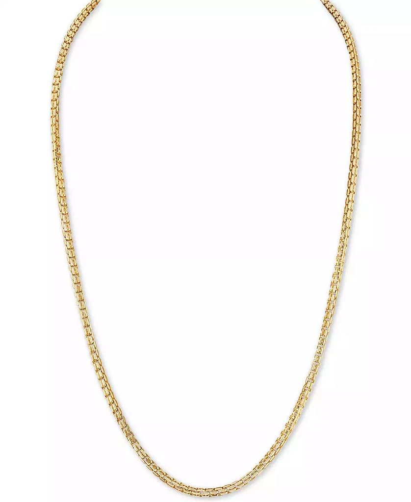 商品Esquire Men's Jewelry|2-Pc. Set Box Link 22" Chain Necklace and Bracelet in 14k Gold-Plated Sterling Silver, Created for Macy's (Also available in Sterling Silver),价格¥4827,第5张图片详细描述