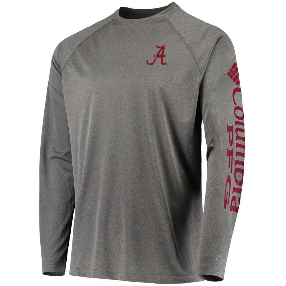 商品Columbia|Men's Charcoal Alabama Crimson Tide PFG Terminal Tackle Omni-Shade Long Sleeve T-shirt,价格¥295,第5张图片详细描述