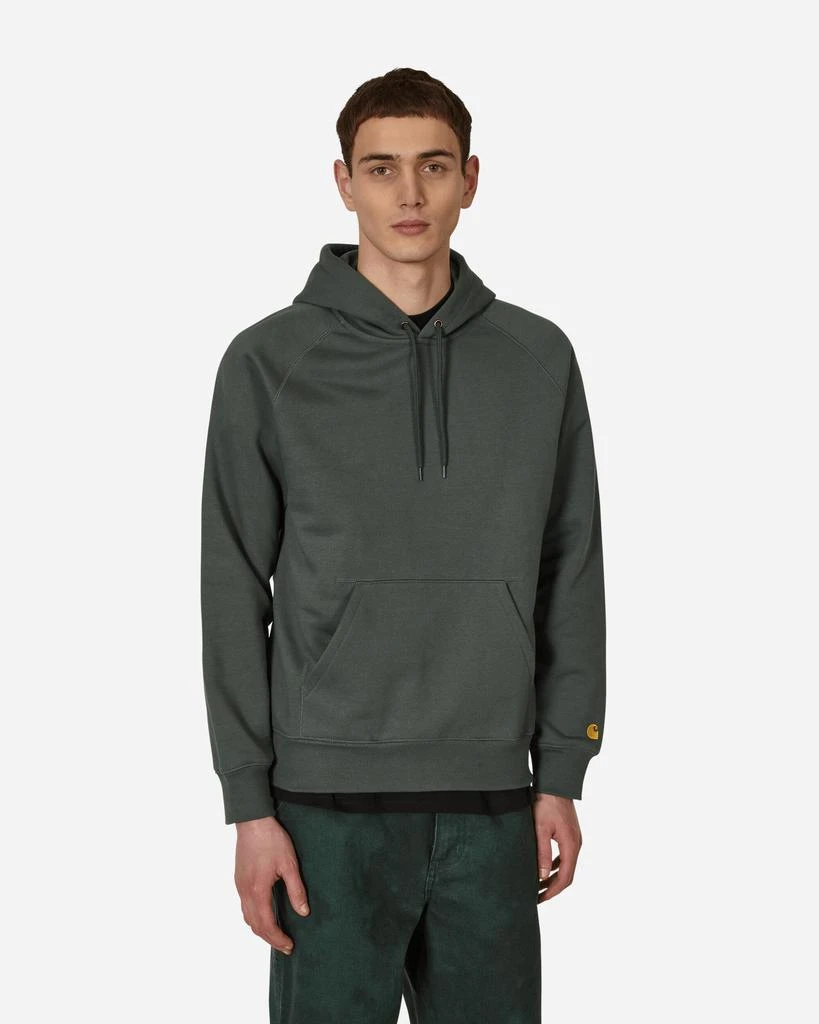 商品Carhartt WIP|Chase Hooded Sweatshirt Green,价格¥902,第1张图片