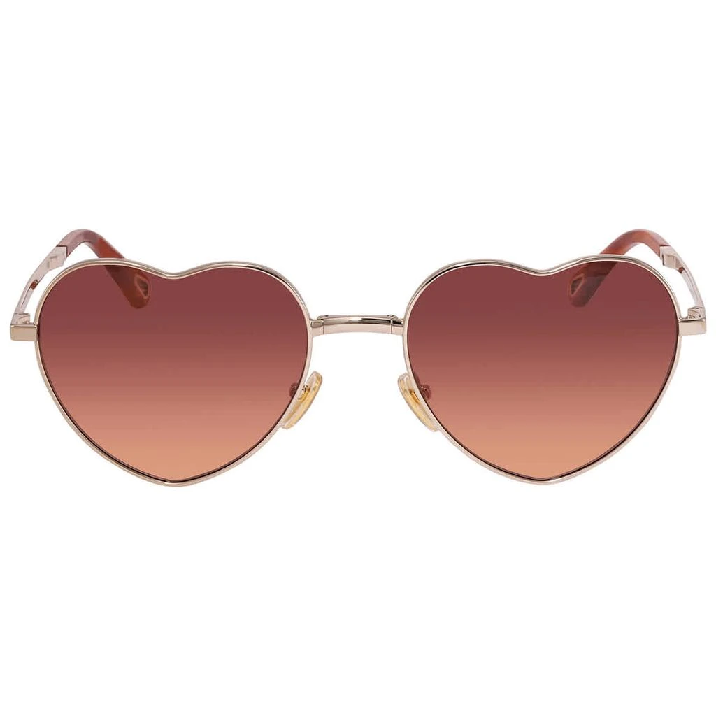 商品Chloé|Chloe Milane Red Gradient Heart Ladies Sunglasses CH0071S 003 59,价格¥2234,第2张图片详细描述