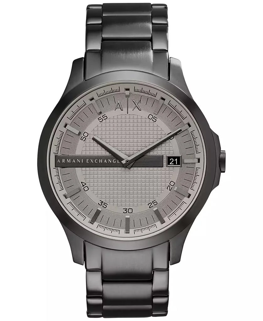 商品Armani Exchange|Men's Gunmetal-Tone Stainless Steel Bracelet Watch 46mm AX2194,价格¥920,第1张图片