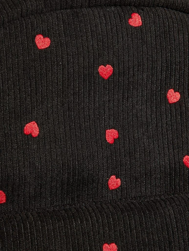 Red Ditsy Heart Embroidered Backpack 商品