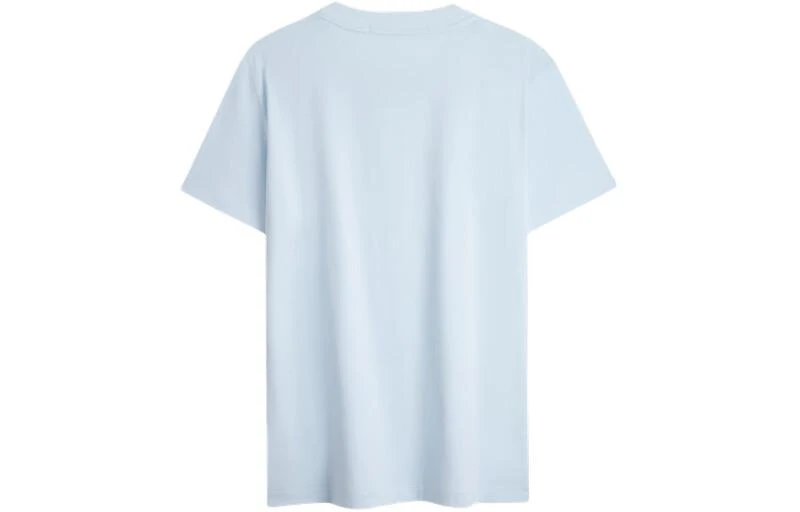 商品[国内直发] Calvin Klein|CALVIN KLEIN  纯色圆领套头短袖T恤 男款 井天蓝,价格¥374,第3张图片详细描述