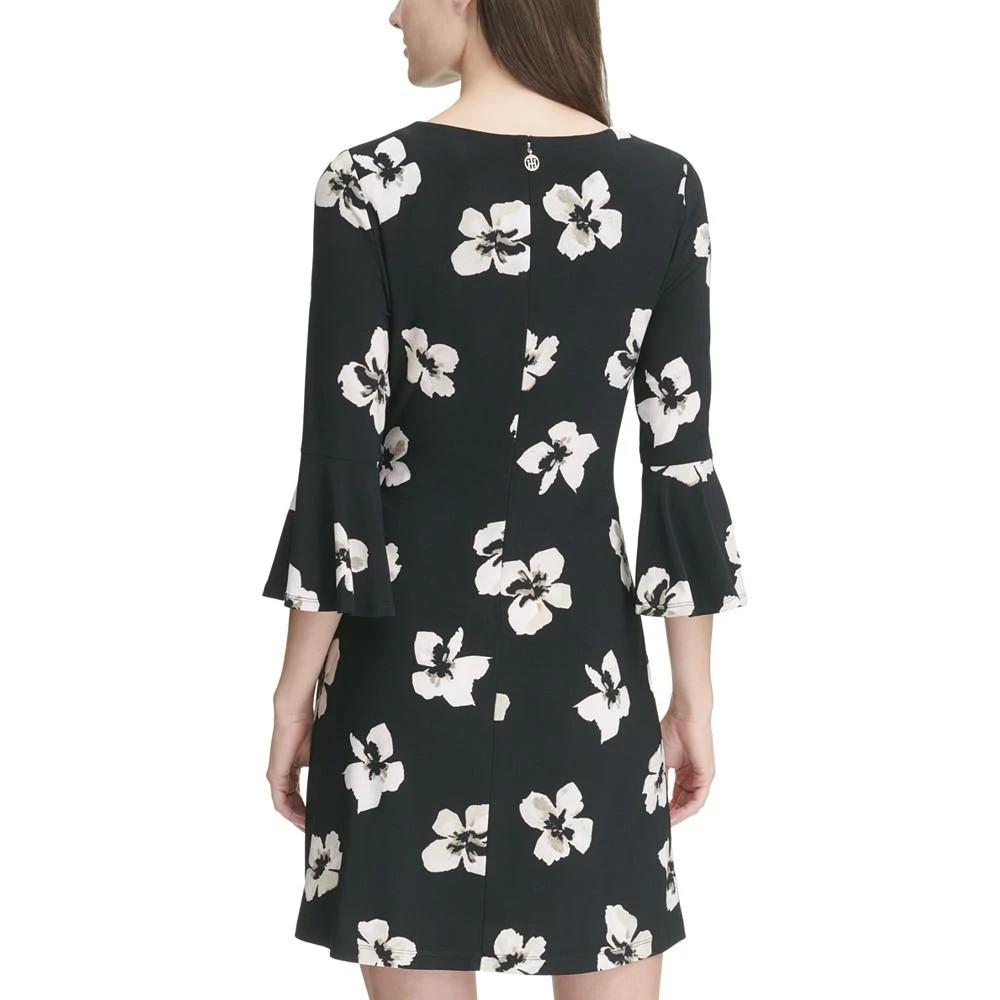 商品Tommy Hilfiger|Petite Floral-Print Bell-Sleeve Mini Dress,价格¥293,第2张图片详细描述