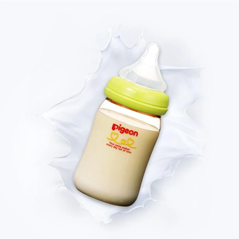 商品[国内直发] Pigeon|Pigeon贝亲 母乳实感奶瓶耐热玻璃浅绿色 160ml,价格¥99,第1张图片