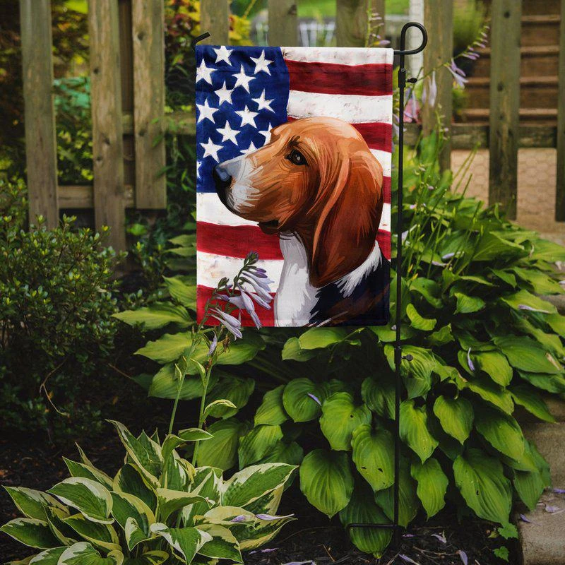 商品Caroline's Treasures|Treeing Walker Coonhound American Flag Garden Flag 2-Sided 2-Ply,价格¥137,第2张图片详细描述