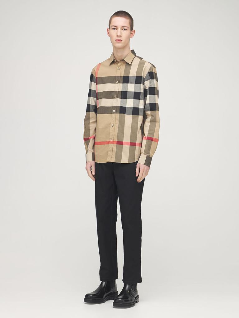 商品Burberry|Somerton Check Print Cotton Poplin Shirt,价格¥3679,第1张图片