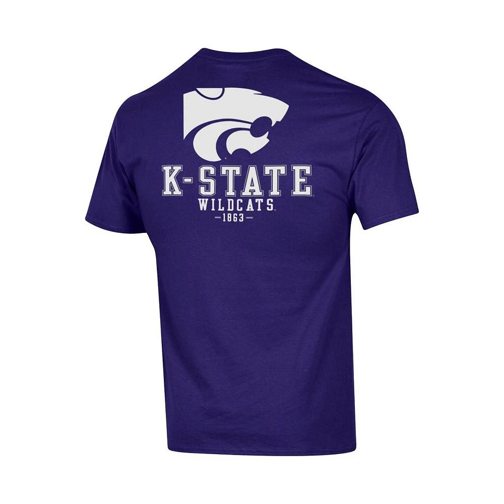 商品CHAMPION|Men's Purple Kansas State Wildcats Stack 2-Hit T-shirt,价格¥258,第3张图片详细描述