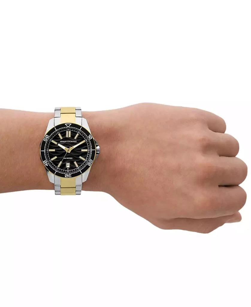 商品Armani Exchange|Men's Spencer Three Hand Date Two-Tone Stainless Steel Watch 44mm,价格¥1085,第5张图片详细描述