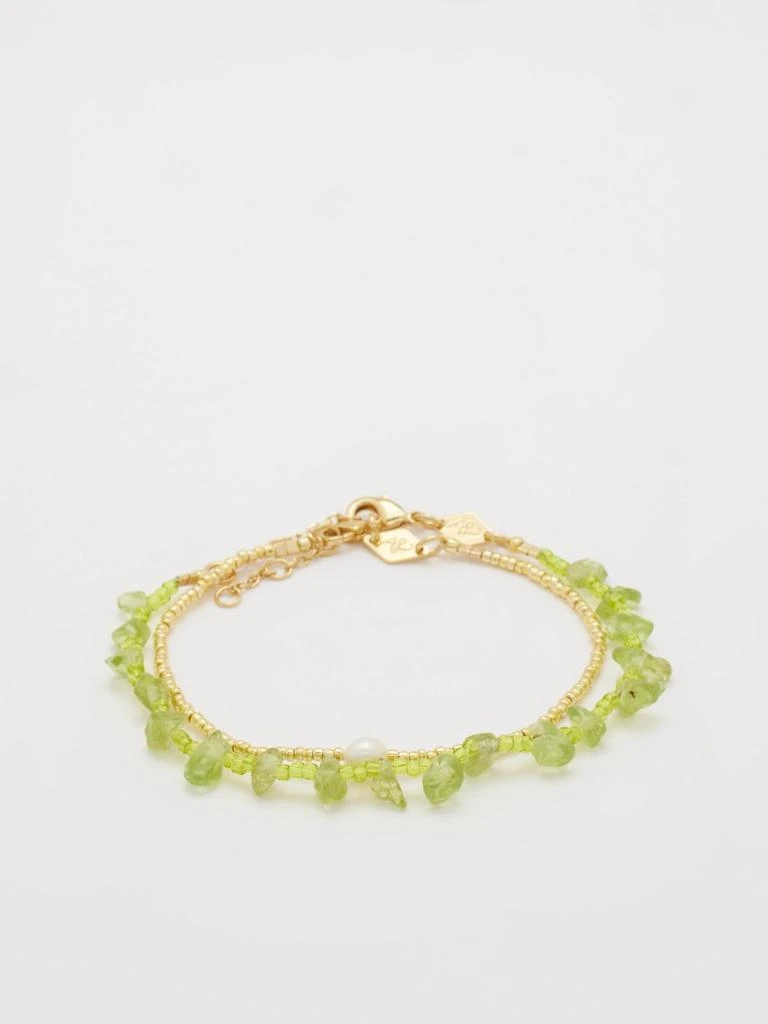 商品Anni Lu|Jade 18kt gold-plated bracelet set,价格¥480,第1张图片