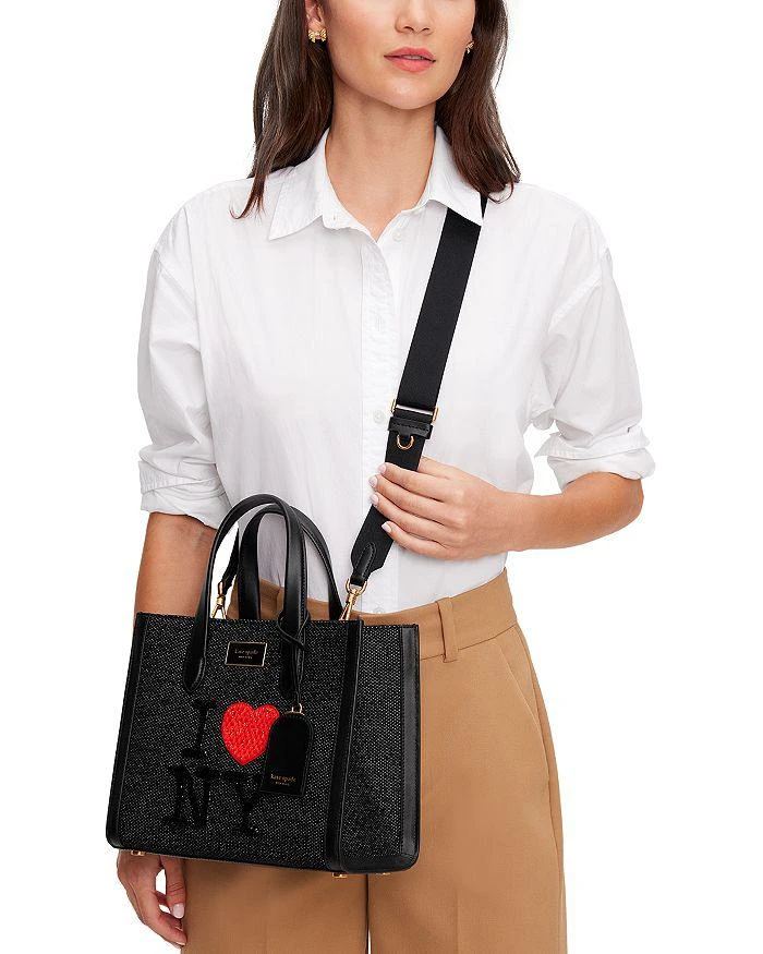 商品Kate Spade|Manhattan I Heart NY Chenille Small Tote,价格¥2976,第3张图片详细描述