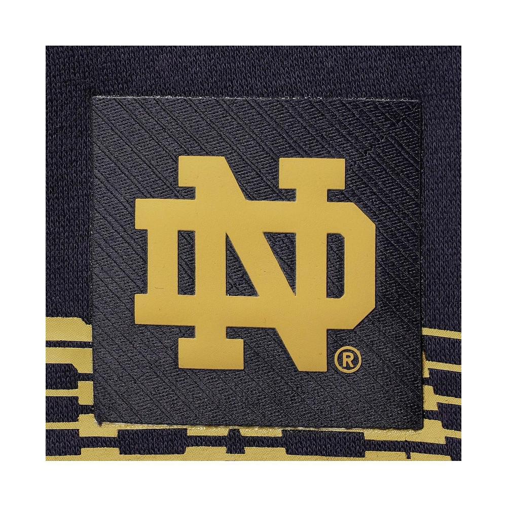 Men's Navy Notre Dame Fighting Irish 2021 Sideline Fleece Raglan Pullover Hoodie商品第5张图片规格展示