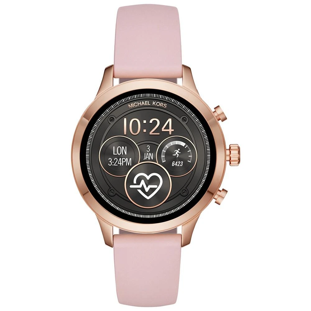 商品Michael Kors|Access Gen 4 Runway Pink Silicone Strap Touchscreen Smart Watch 41mm, Powered by Wear OS by Google™,价格¥1124,第1张图片