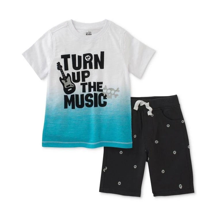 商品KIDS HEADQUARTERS|2-Pc. Cotton Music T-Shirt & Shorts Set, Baby Boys (0-24 Months),价格¥51,第2张图片详细描述