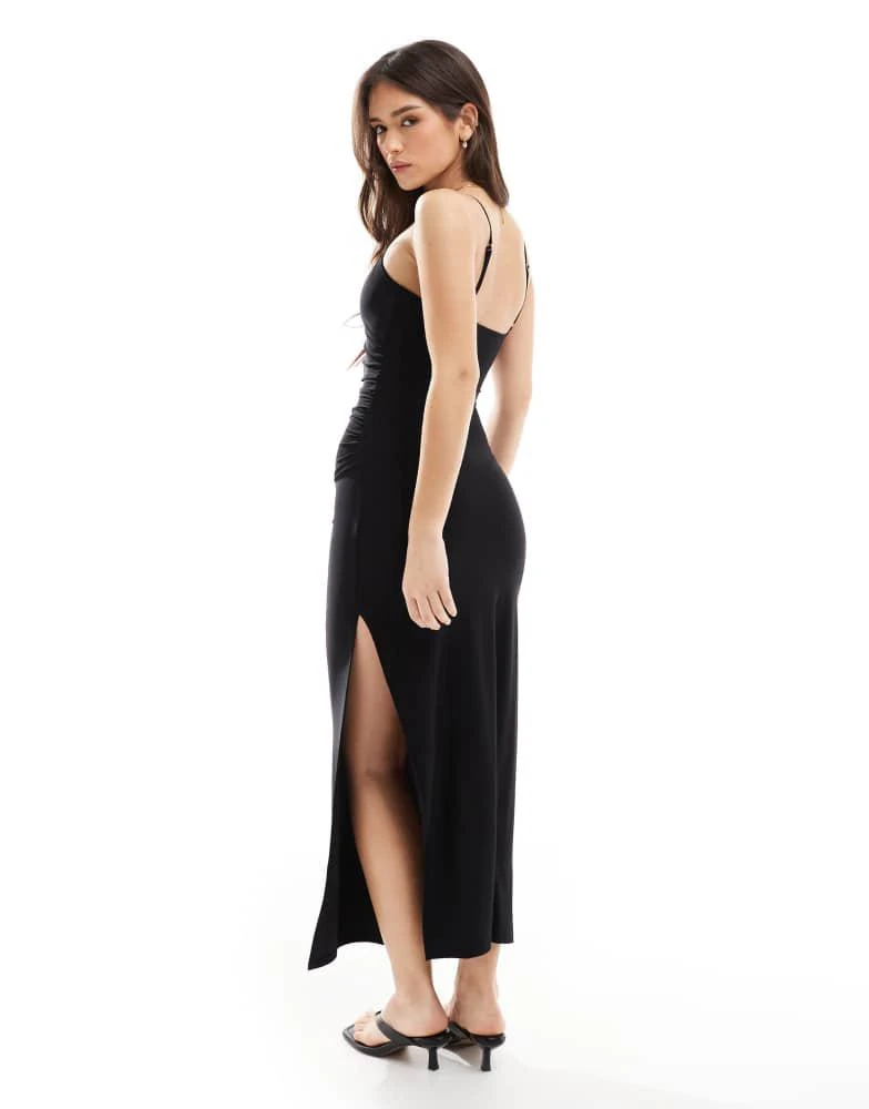 商品Bershka|Bershka strappy midi dress in lack,价格¥242,第4张图片详细描述