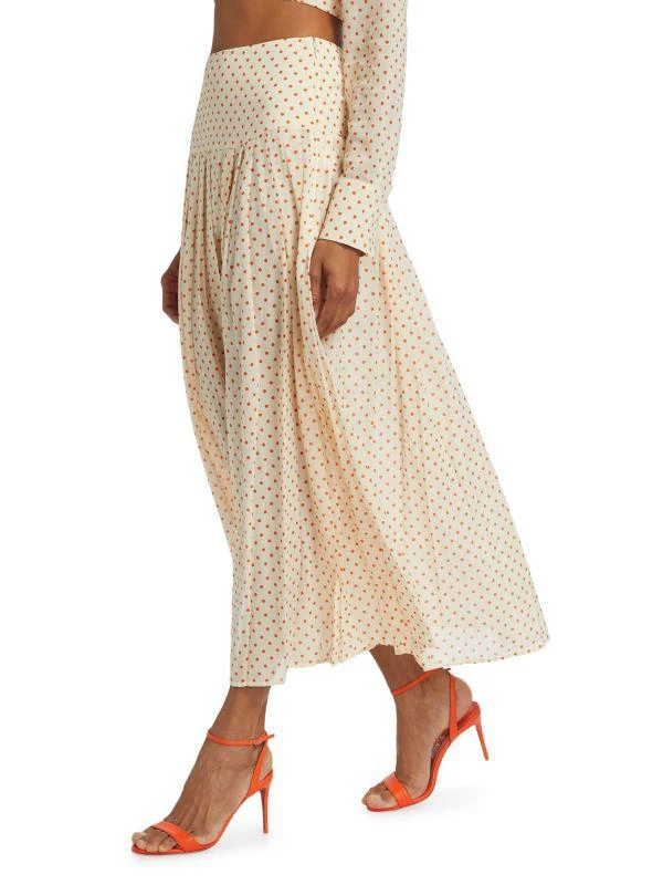 商品Ronny Kobo|Kensington Silk Polka Dot Maxi Skirt,价格¥1736,第3张图片详细描述