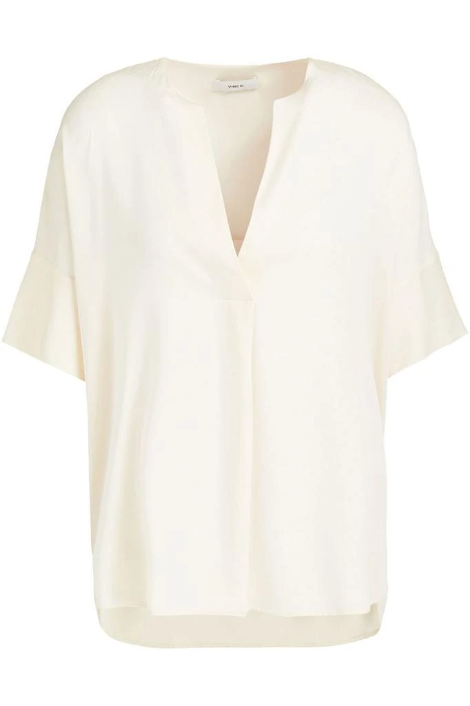 商品Vince|Silk-blend crepe de chine top,价格¥983,第1张图片