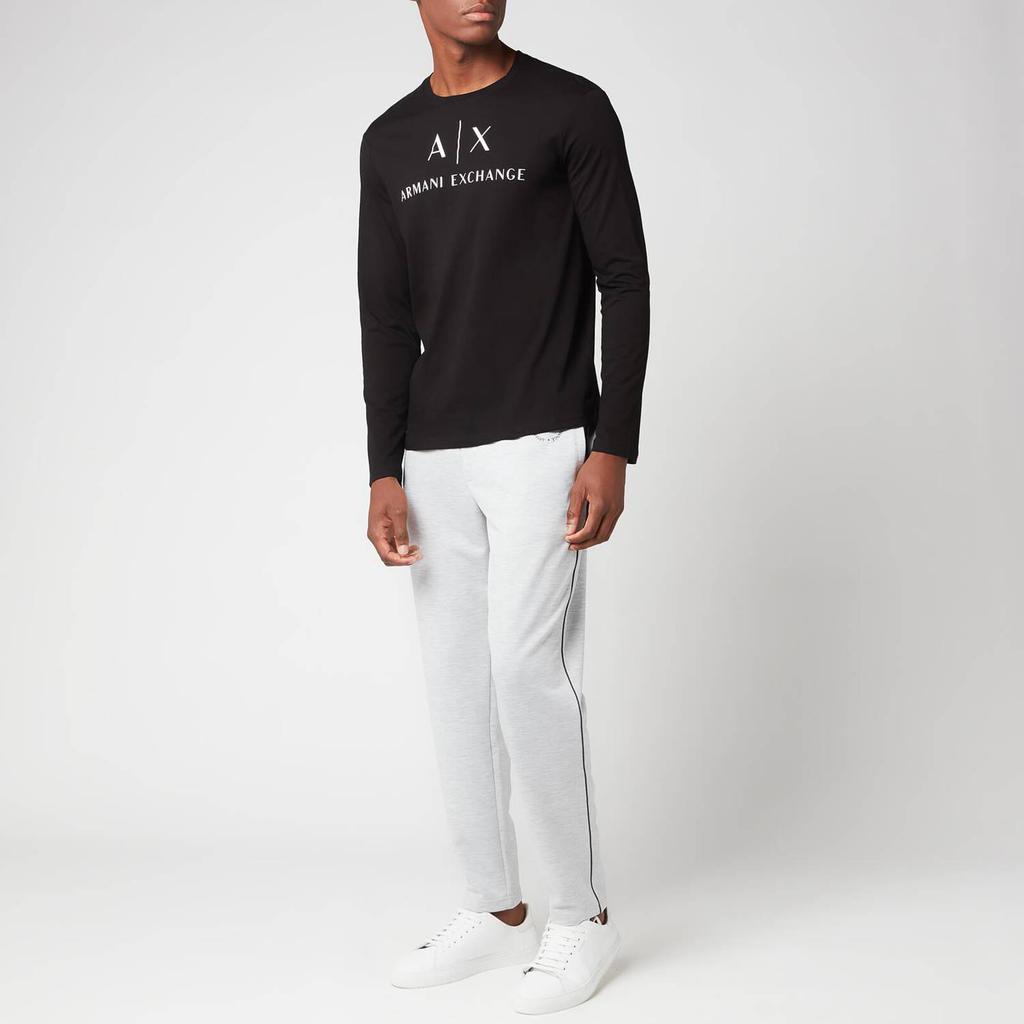 Armani Exchange Men's AX Logo Long Sleeve T-Shirt - Black商品第3张图片规格展示