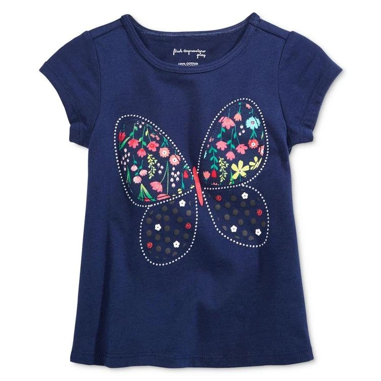 商品First Impressions|女婴Graphic-Print Cotton T-Shirt, Baby Girls (0-24 months), Only at Macy's,价格¥38,第2张图片详细描述