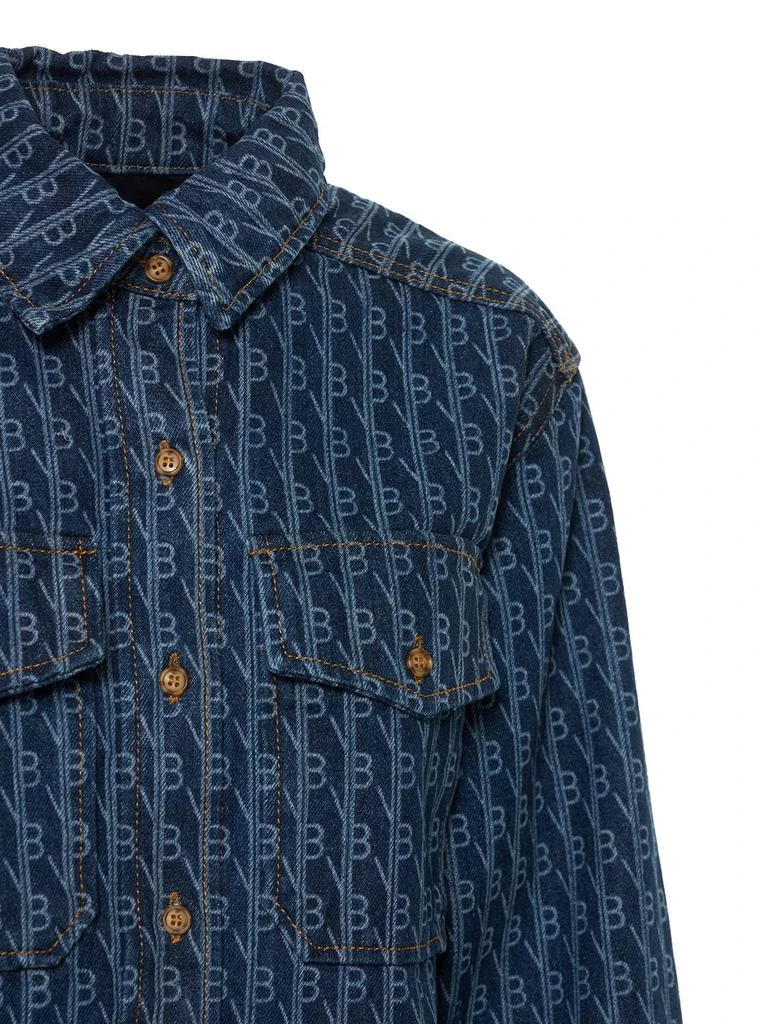 商品Victoria Beckham|Utility Monogram Cotton Denim Shirt,价格¥1499,第4张图片详细描述