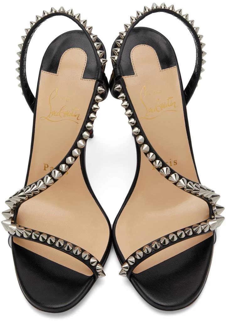 商品Christian Louboutin|Black Rosalie Spikes 100 Heeled Sandals,价格¥6567,第5张图片详细描述