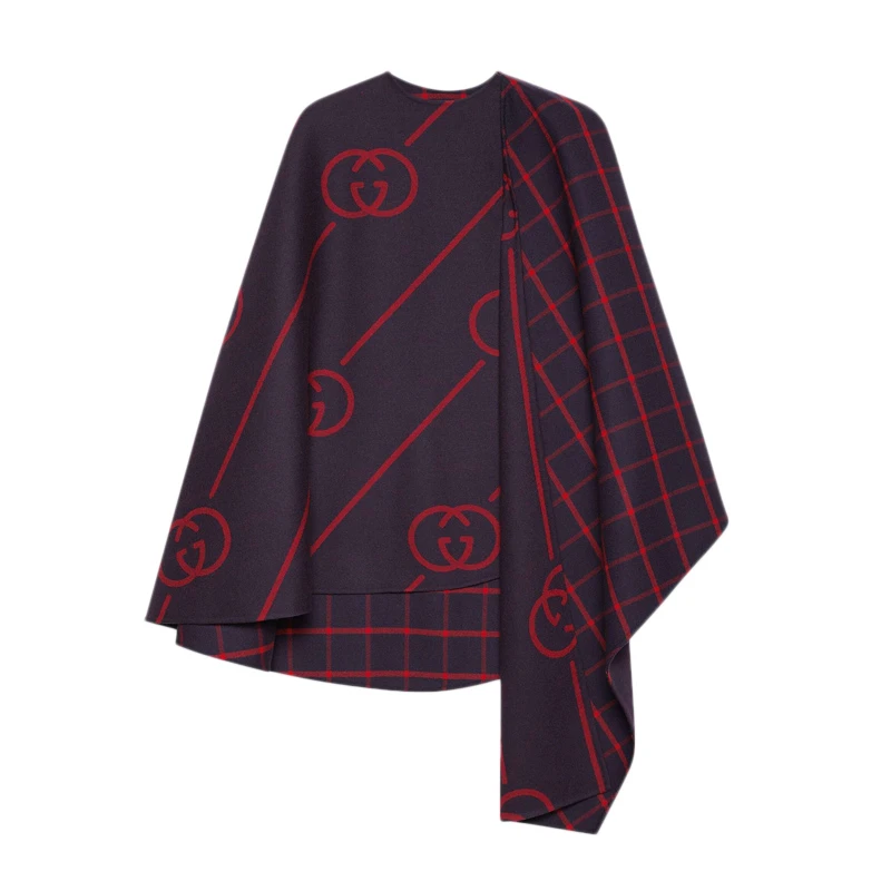商品[国内直发] Gucci|GUCCI 拼色女士斗篷 569213-ZABXV-4668,价格¥20619,第1张图片