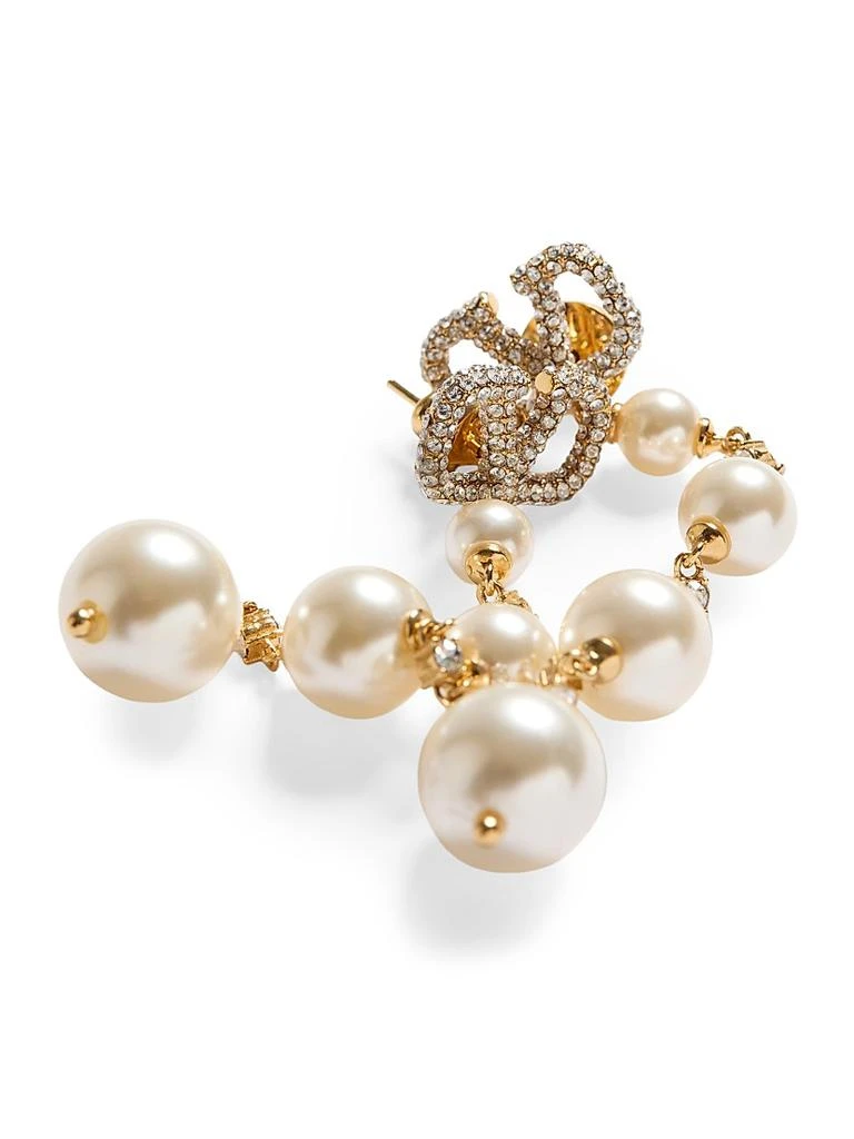 商品Valentino|VLogo Signature Earrings in Metal, Swarovski® Crystals and Pearls,价格¥7321,第2张图片详细描述