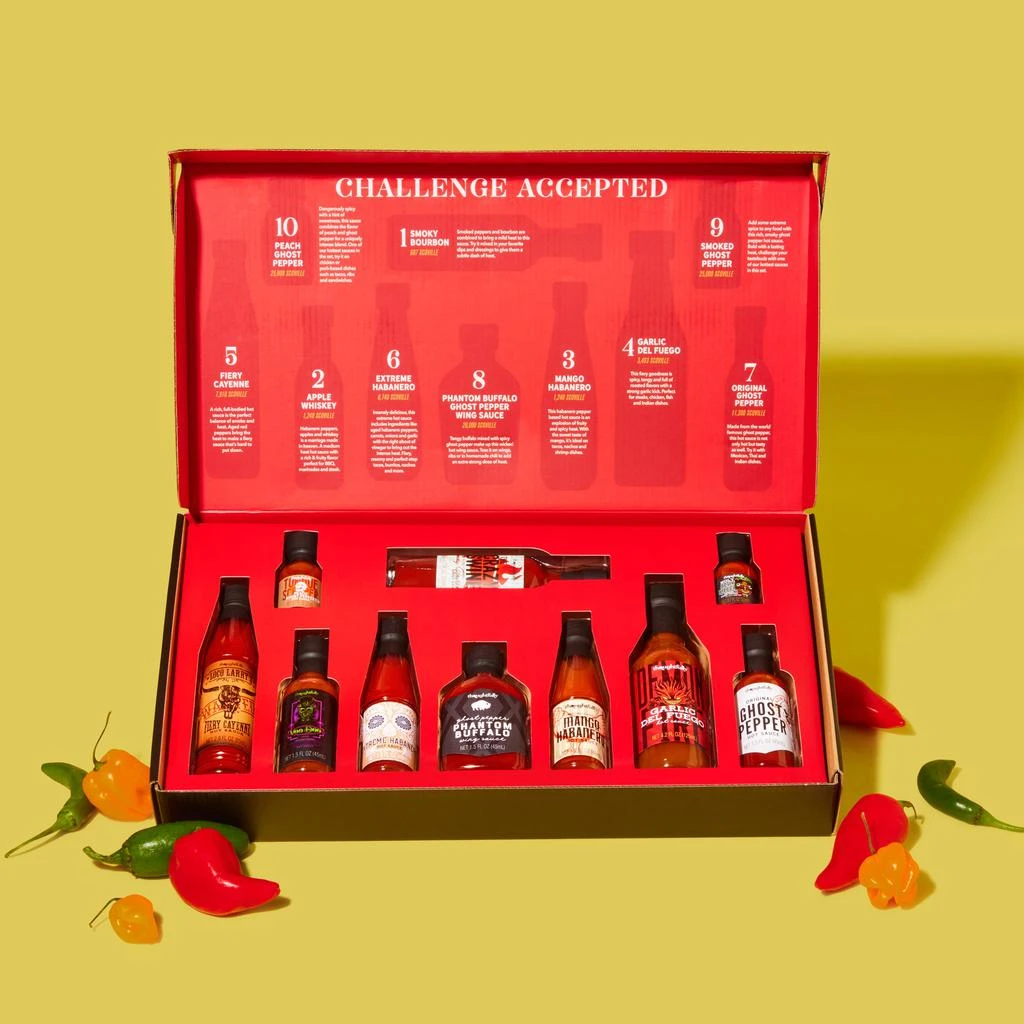 商品Thoughtfully|Gifts, Hot Sauce Challenge Gift Set, Set of 10,价格¥362,第5张图片详细描述