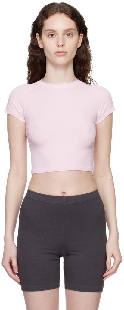 商品SKIMS|Pink New Vintage Cropped Raglan T-Shirt,价格¥491,第1张图片