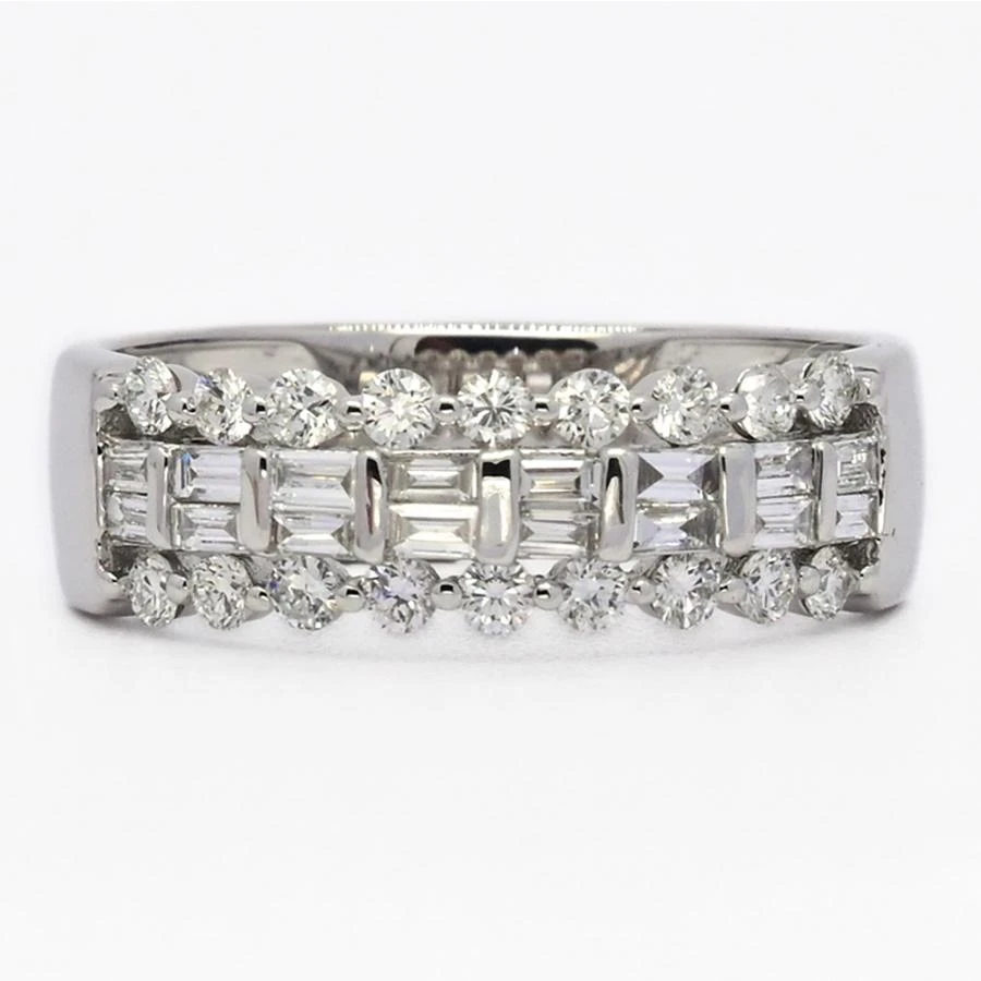 商品J Collection|New J Collection Fine Jewellery Ring W / Diamond16 Cdibag 0.28 Ct18 Rddi 0.39 Ct18kw 3.38 Gm 18kt White Gold Silver,价格¥9501,第1张图片