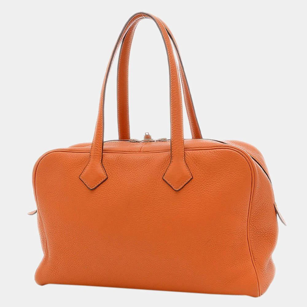 商品[二手商品] Hermes|Hermes Victoria Elan 38 Taurillon Clemence Orange K Engraved Handbag,价格¥23153,第1张图片