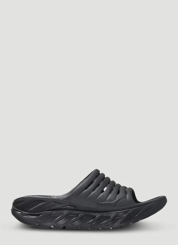 商品Hoka One One|Ora Recovery Slides in Black,价格¥480,第1张图片