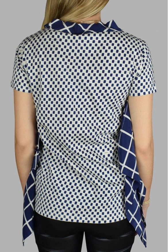 商品Prada|Women's luxury t shirt prada blue and white patterned top,价格¥2589,第3张图片详细描述