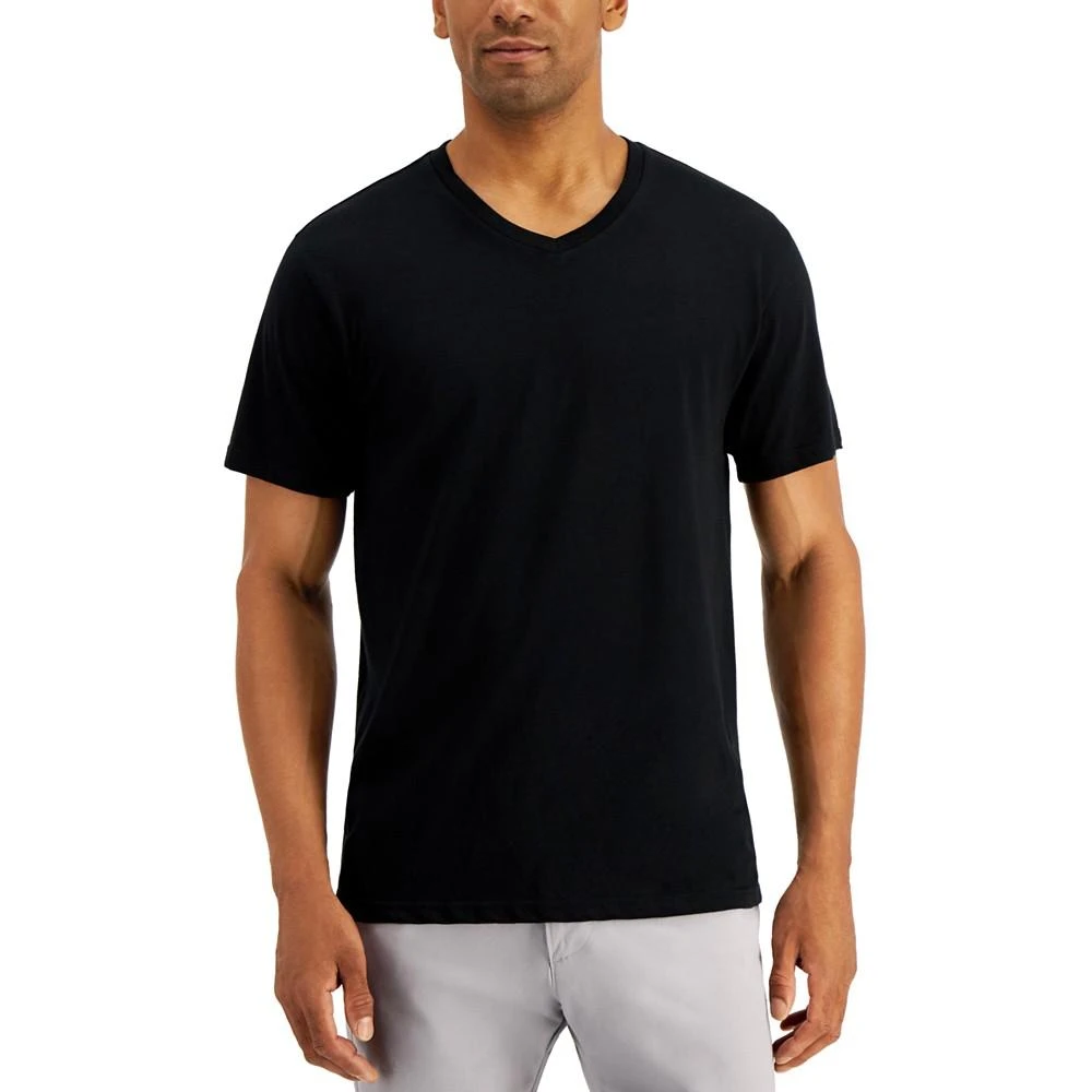 商品Alfani|Men's Solid V-Neck T-Shirt, Created for Macy's,价格¥40,第1张图片