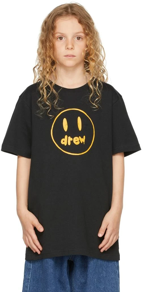 商品Drew House|SSENSE Exclusive Kids Black Painted Mascot T-Shirt,价格¥488,第1张图片